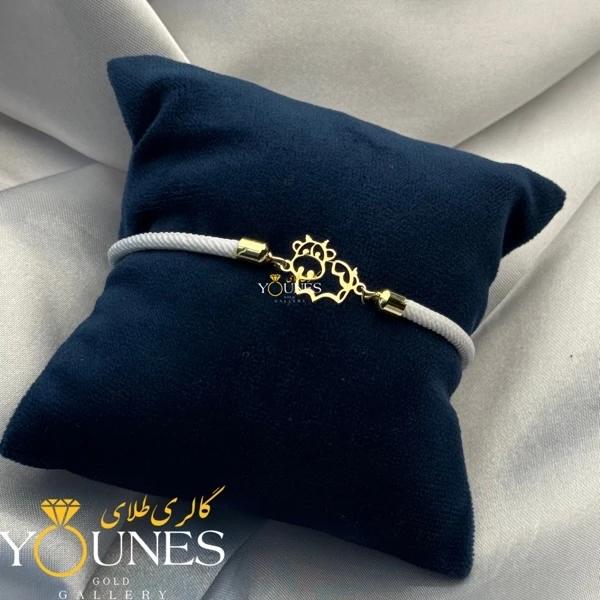 تصویر دوم دستبند گاو فانتزی طلا لیزری